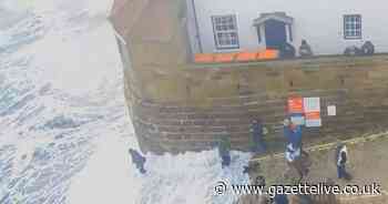 Kids play 'chicken' with waves on North Yorkshire beach sparking concern among residents