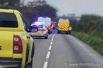 Woman and child fighting for life after horror double-decker school bus crash in Cornwall