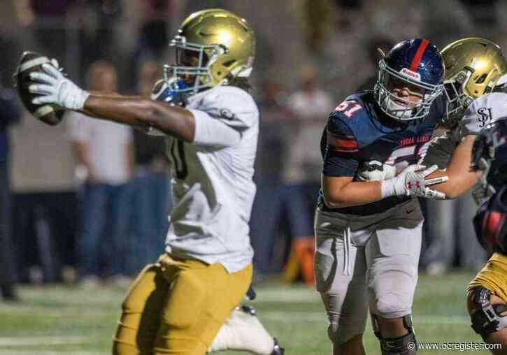 Orange County football Top 25: San Juan Hills, Newport Harbor move up in Week 8