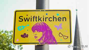 Grote muurschildering van Taylor Swift in Duitse Gelsenkirchen