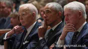 Biden glares at Nancy Pelosi at Ethel Kennedy's funeral after she stabbed him in the back before he dropped out