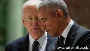 Eagle-eyed viewers speculate what Obama was saying to Biden in VERY tense conversation at Ethel Kennedy's funeral