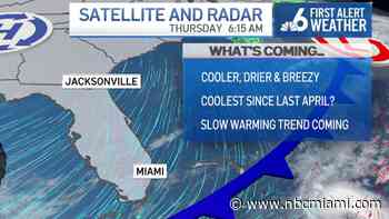 South Florida cold front brings breeze and temps in low 70s