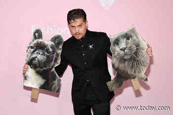 Why Dylan Sprouse had cutouts of his pets at the Victoria's Secret Fashion Show