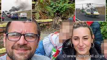 A picture of heartbreak...mother and her partner who were killed in horror fireball smash on the M6