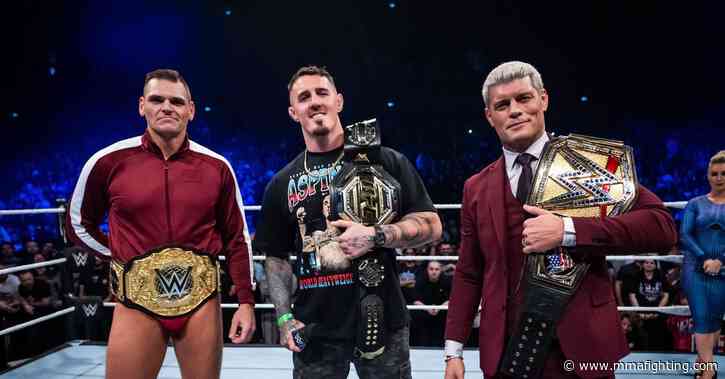 Watch UFC interim champ Tom Aspinall make surprise WWE appearance with Cody Rhodes, Gunther