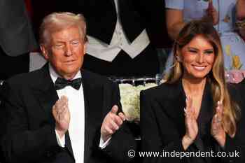 Melania and Donald are all smiles as they make rare public outing together at Al Smith dinner in NYC