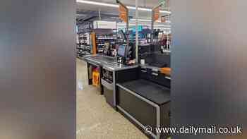 Sainsbury's trialling bigger self-checkouts with conveyor belts to replace human cashiers in a move to make stores 'more efficient'