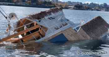 Tiki-themed party boat sinks in Vancouver’s False Creek