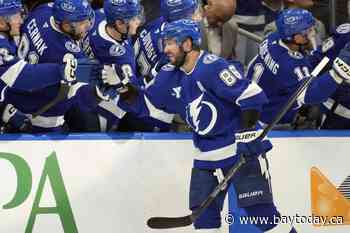 Kucherov scores with 55 seconds to play as Lightning rally for 4-3 win over Golden Knights