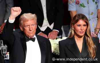 Melania joins her husband at Al Smith dinner where Trump takes jabs at Harris and his ‘persecution’: Live