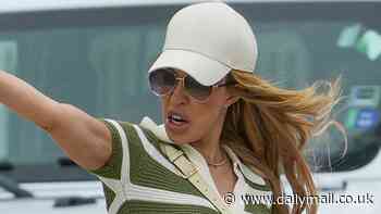 Real Housewives Of Miami star Lisa Hochstein flips off a motorist who gives her the finger