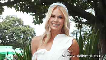 Sonia Kruger oozes sophistication in a white gown as she joins glamorous Samantha Armytage, Krissy Marsh and Kate Waterhouse at Royal Randwick's Everest race day in Sydney