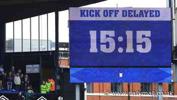 Premier League game between Ipswich and Everton delayed by 15 minutes after 'localised power issue' left thousands of fans unable to get into Portman Road