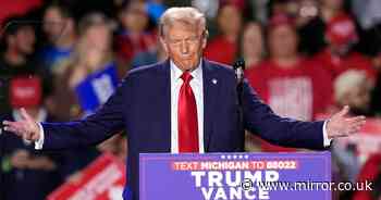 Donald Trump embarrassingly paces in silence on stage for almost 20 minutes after 'tech problems'