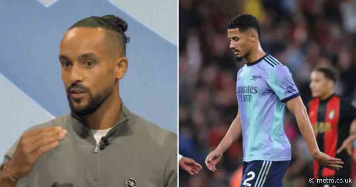 Theo Walcott fears for Arsenal star against Liverpool after William Saliba red card