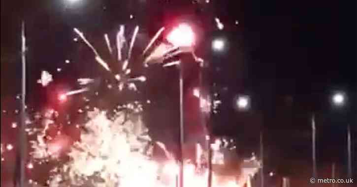 Lorry full of fireworks explodes on busy road killing four people