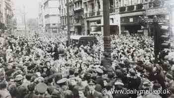 Soldier's unseen pictures of VE Day being celebrated in London are discovered in his old uniform