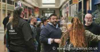 Man vs Food star spotted filming in Newcastle and ends up on stage at Stack