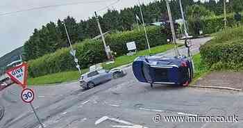 Britain's most dangerous junction has seen 13 different crashes in two months in terrifying CCTV