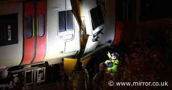 Wales train crash: Shocking pictures capture devastation after man killed in train smash