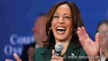 Kamala Harris giggles as she insists 'I'm not eating gummies' while revealing how she deals with stress