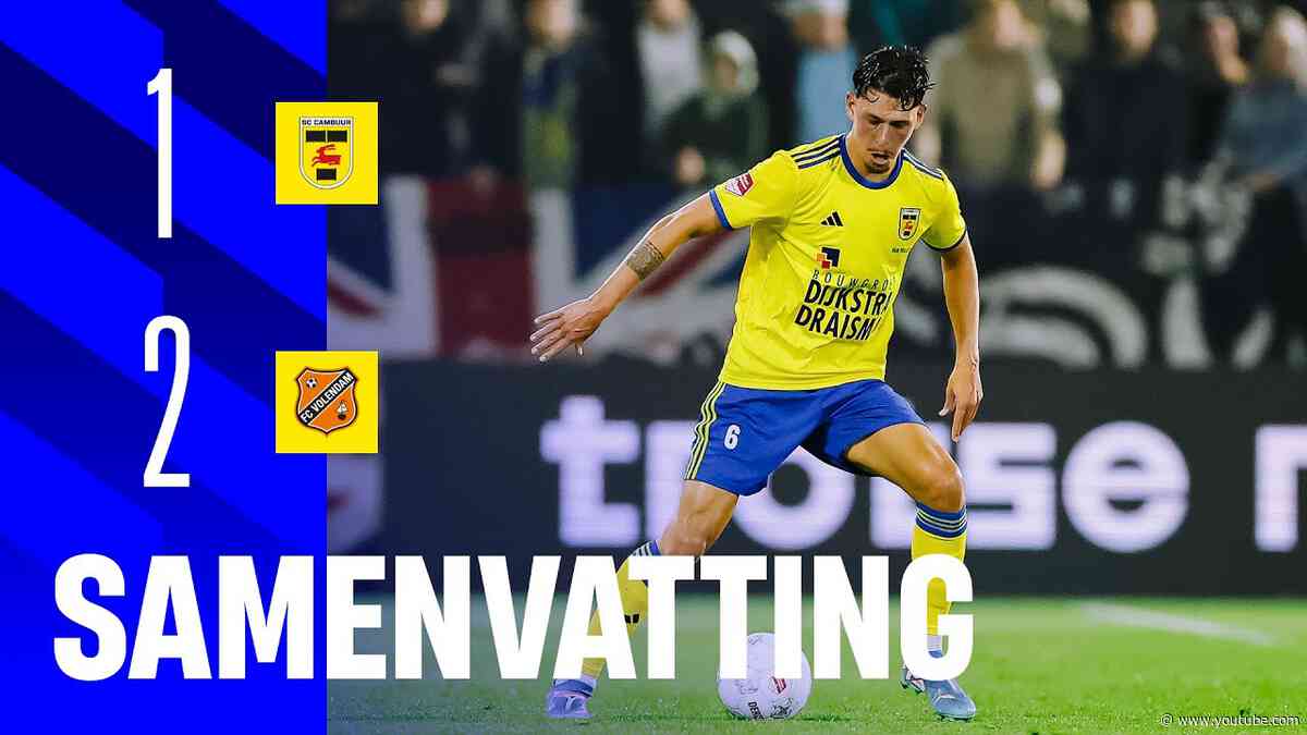 Geen punten… 😞 | Samenvatting SC Cambuur - FC Volendam (1-2) 📺