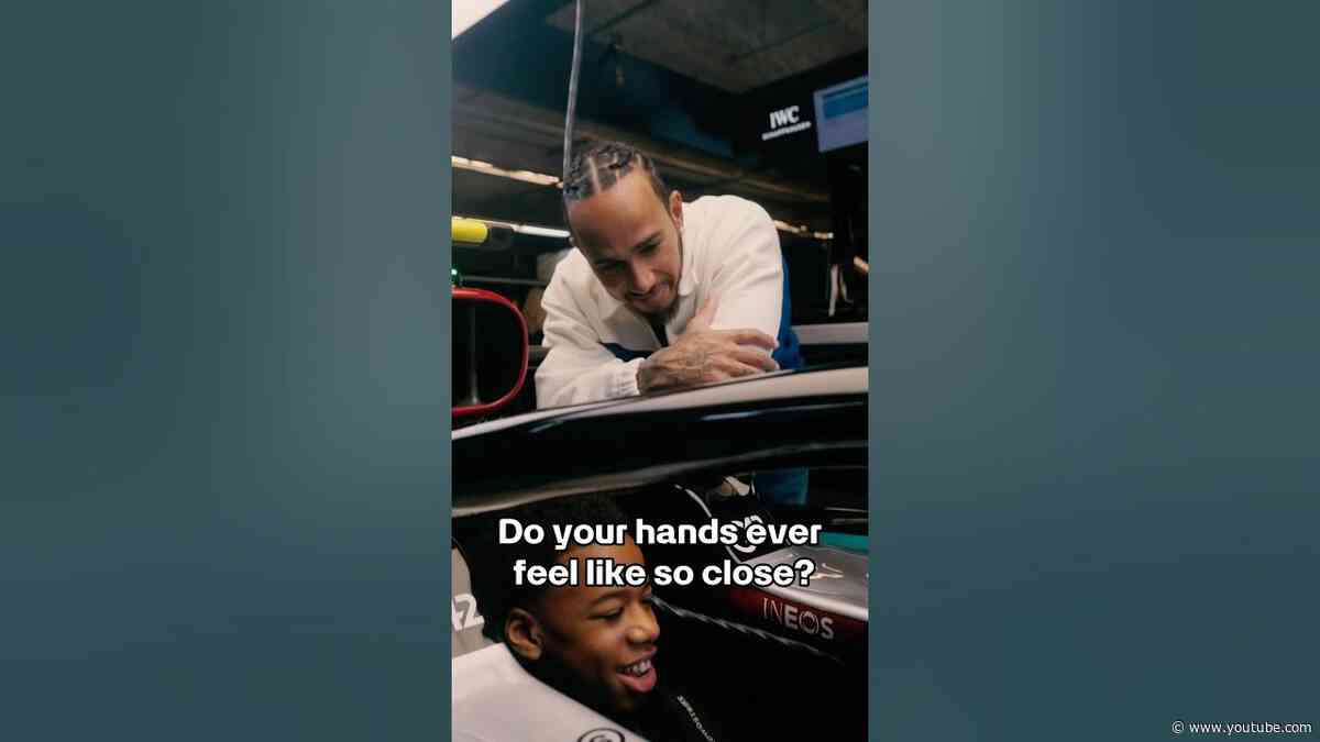 Lewis Hamilton shows Junior Driver inside his F1 car 🥹🤯