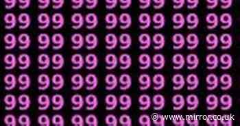 Only 2 percent of people can find the 89 in this sea of 99s in less than seven seconds