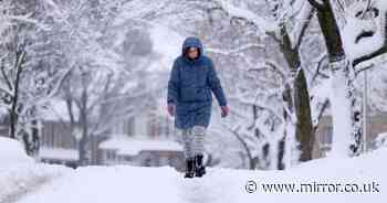 UK snow: Exact date weather maps turn white as Brits face '150 mile' snow blitz