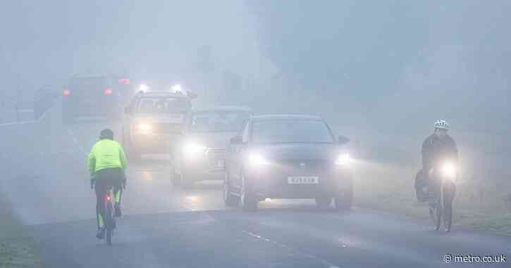 Fog warning for UK drivers as morning gets off to a murky start