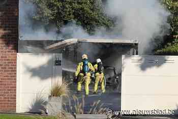 Brand in garagebox met auto’s in Zutendaal