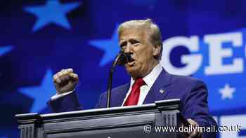 Trump tears into Biden for 'lock him up' comments as he embraces risqué new MAGA chant at showy Georgia rally