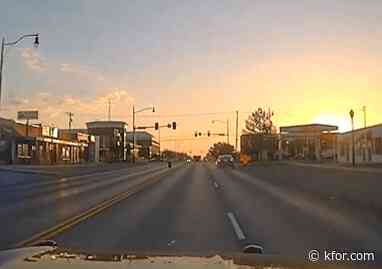 WATCH: Moore PD dash cam shows tire rolling off of car