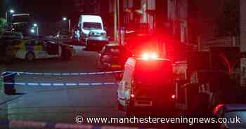 Forensics scour street for evidence after man, 20, stabbed in horror attack