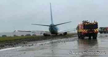 TUI flight with 200 passengers suffered 'catastrophic failure' as it landed and skidded off runway