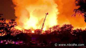 Pallet fire spreads to six warehouses overnight