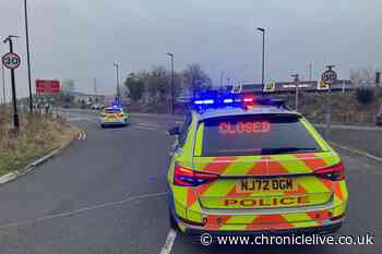 Man suffers serious leg injuries after collision between car and motorbike at The Silverlink