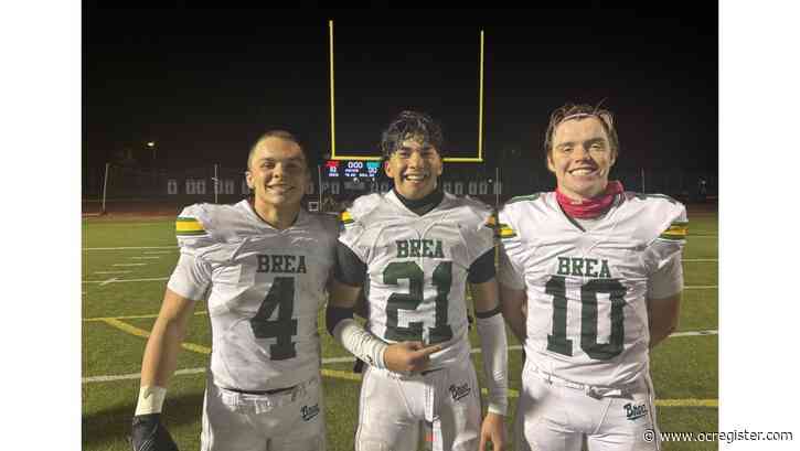 Brea Olinda football clinches share of Kappa League title with win over Segerstrom