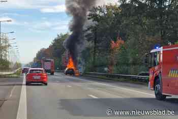 Uitgebrande BMW zorgt voor zware file op E314 in Maasmechelen