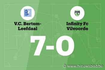 Vijf opeenvolgende overwinningen voor Bertem-Leefdaal B na 7-0 tegen Infinity Vilvoorde B