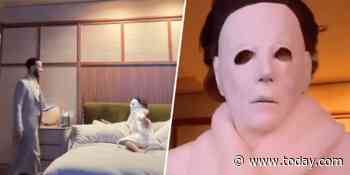 Watch Chrissy Teigen try to scare husband John Legend in Michael Myers mask