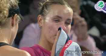 Tennis star inconsolable as she retires from match the day before huge Japan Open final