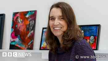 Artist exhibits work at hospital that treated her