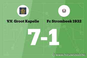 VV Groot Kapelle zet ongeslagen reeks voort met 7-1 tegen Strombeek 1932 B