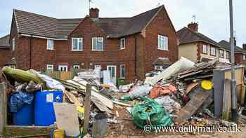 Our neighbour's garden tip is making our children sick! Families hit out as homeowner leaves mounds of stinking rubbish dumped on the driveway