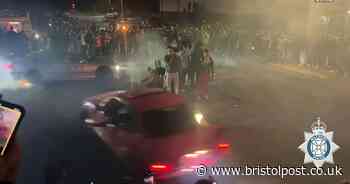 Bristol BMW driver crashes doing 'doughnuts' at car meet