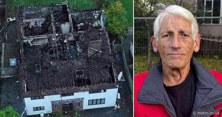 Two homes within metres of each other in affluent London area go up in flames