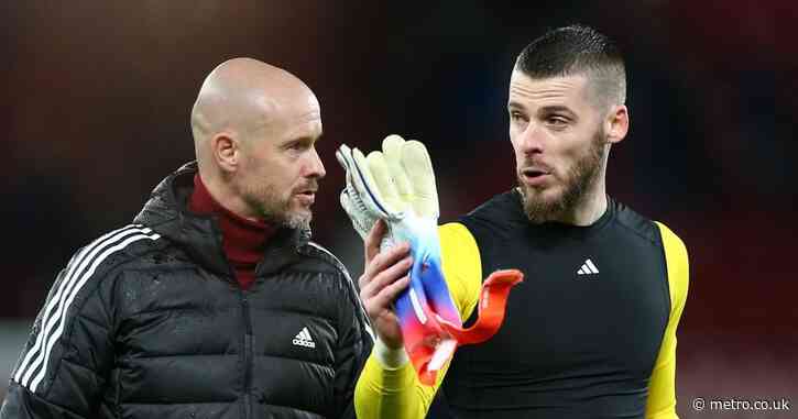 David de Gea reacts after Manchester United sack Erik ten Hag