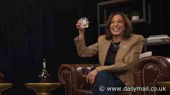 Kamala Harris toasts NFL star with cognac as she explains why she cares more about black voters than Donald Trump